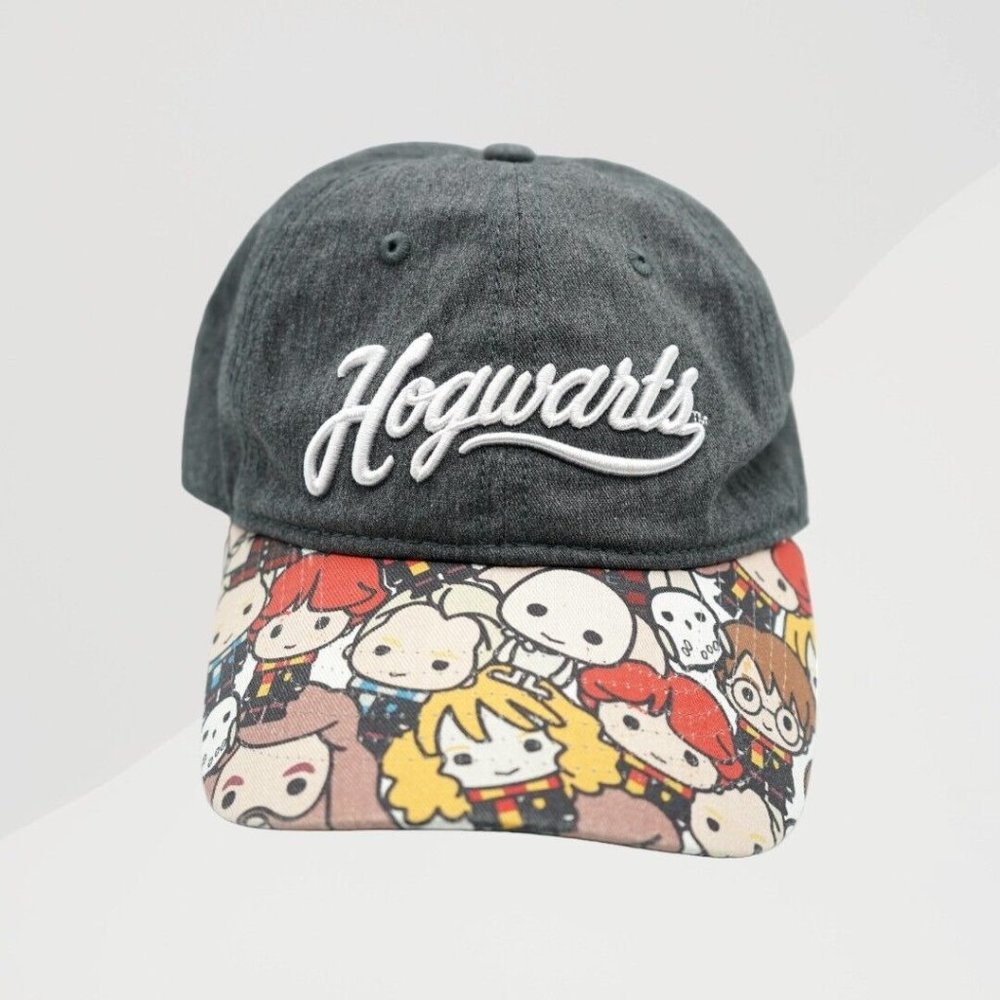 Harry Potter Hogwarts Chibi Hat Adjustable Baseball Cap Strap Back Embroidered